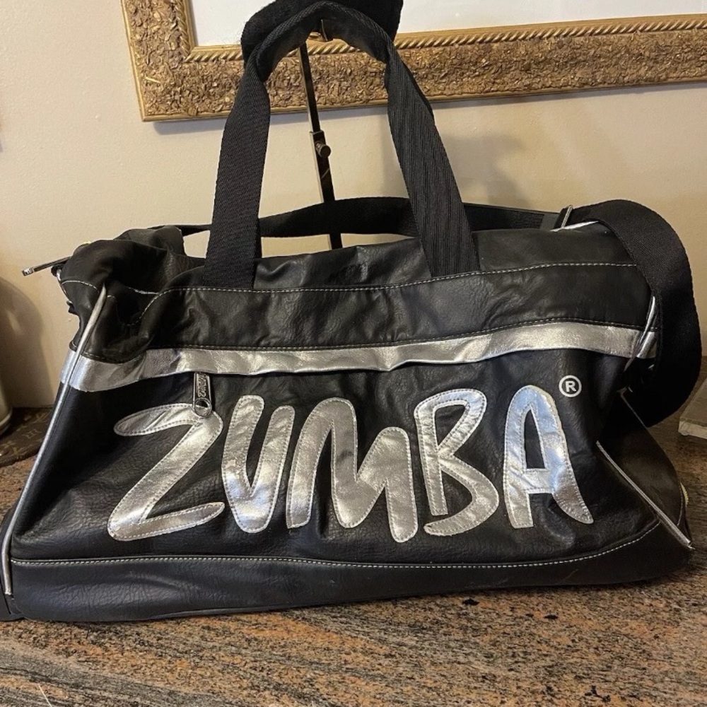 Zumba Fitness Black and Silver Duffel Bag